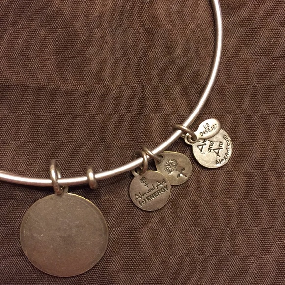 Authentic Alex and Ani “J” initial silver bangle - Picture 3 of 3